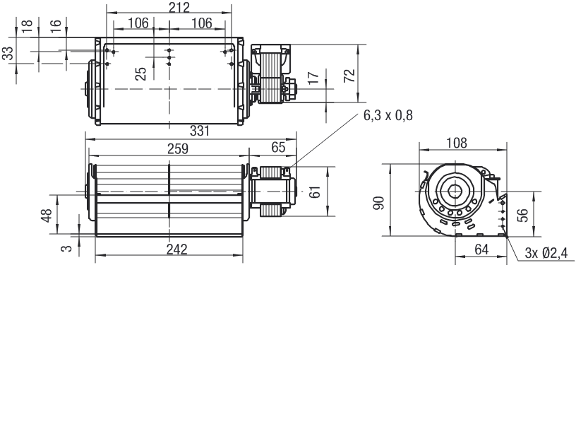 Чертеж QLN65/2400-3030